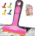DIYSELF 1 Pack Plastic Razor Blade Scraper with 5 Pcs 4-Inch Plastic Razor Blades, Plastic Scraper Tool for Cleaning, Gasket and Decal Remover for Glass, Stovetop, Labels, Stickers & Paint Removal