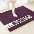 Muddy Mat® | Super Absorbent Door Mat Indoor, Microfiber Quick Dry Chenille Entryway Rug, Non-Slip Front Door Mat, Indoor Mats for Entryway, Machine Washable Pet Rug, Dark Purple 48" x 60"