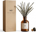 WEALD TRIBE Reed Diffuser Set for Bathroom Air Fresheners, Oil Diffuser Sticks with Flower | Balsam Fir Scent 4.0 fl oz Home Fragrance with Sticks Defusers | House Bedroom Office Shelf Decor