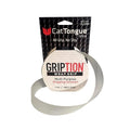 CATTONGUE GRIPS Non-Abrasive Grip Tape Roll - 1” Wide Heavy-Duty, Waterproof Anti-Slip Tape for Wrapping Tools, Grab Bars, Gym Equipment & More - Indoor & Outdoor Non-Skid Solution (Clear, 10ft)