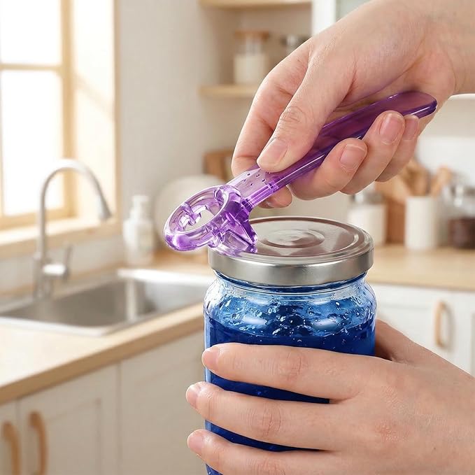 JJUNW Jar Opener, 3 PCS Easy Grip Jar Opener Gripper Jar-Key Openers Durable Plastic Jar-Lid Openers for Elderly Children Women Weak Hands (Transparent version)