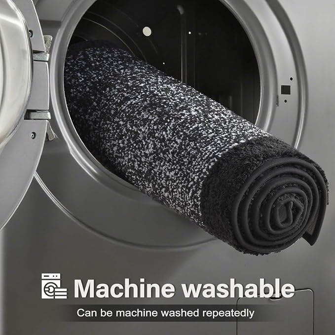 70x24 Long Bathroom Rugs Washable Non Slip, Dark Grey Bath Mat for Bathroom Floor Tub, Soft Absorbent Quick Dry Mats for Shower, Bathtub,Home Decor