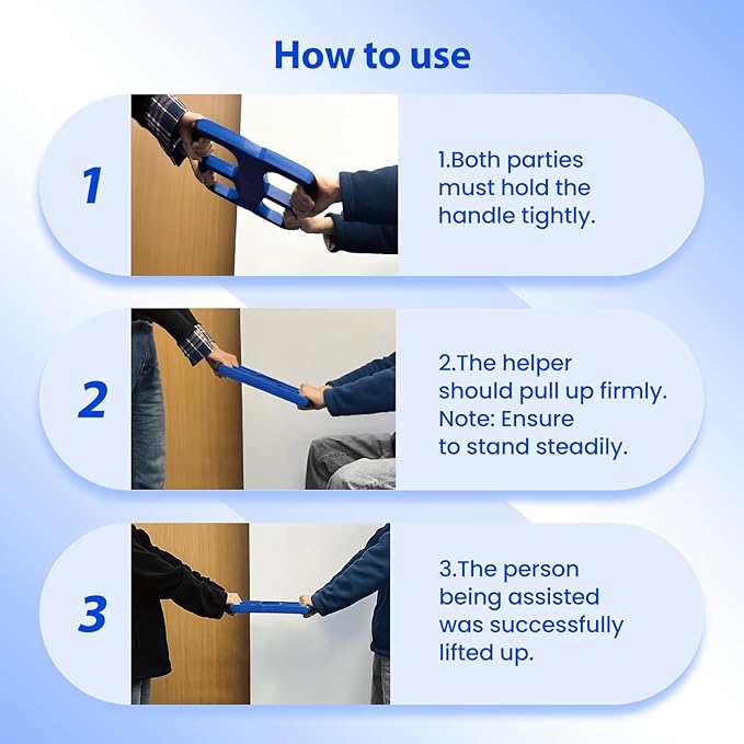Lift Assist Standing Aid for Elderly: Portable Lift Aid Bar with No-Slip Grip Handle - Standing Aids & Supports Up to 450 lbs - Lifting Assists device to Transfer Elderly, Seniors, Handicap, 1PC
