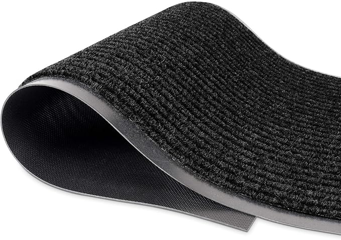 MaxMat® Extra Large Commercial Door Mat, Rubber Border Heavy Duty Door Mat, Waterproof, Low-Profile, Easy to Clean, Rubber Entry Mat. (Black, 3 x 6 feet)