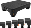 5-Level Adjustable Step Stool, 700 LBS Capacity Safety Bed Step for Seniors, Exercise Setp Platform, Portable Stair Assist for Elderly, Wide Step up for Kitchen, Car, Bedside & Shower, Black