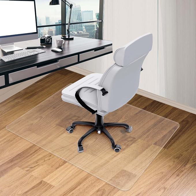 Clear Chair Mat for Hardwood Floors 36"x48" - Office Desk Chair Mat Protector Easy Glide for Rolling Chairs, Home & Computer Use