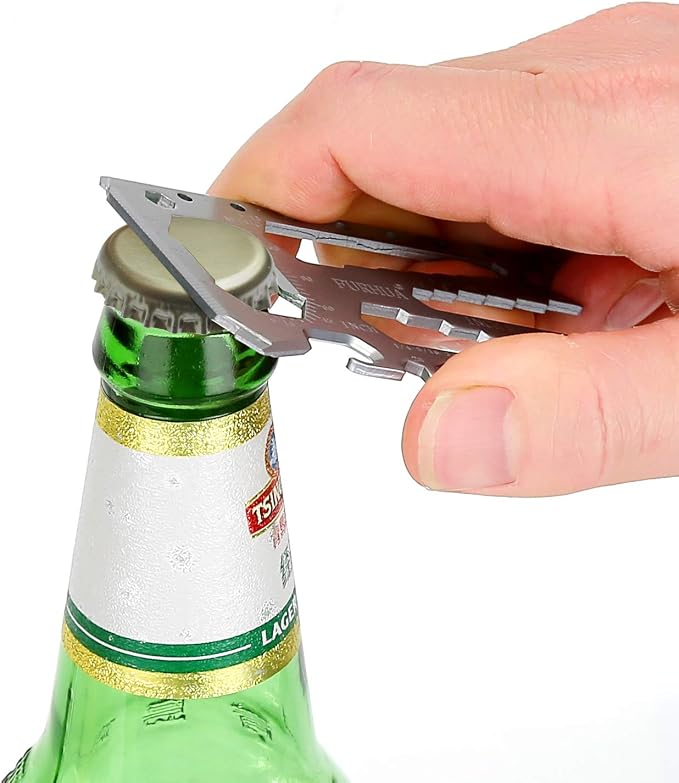FURHUA Multitool Credit Card Sized Pocket Tool, 42-in-1 Wallet Multi Tool Card,thicker and harder, Gifts for Dad, Husband, Men - Bottle Opener, Cord Cutter, Screwdriver, Ruler, Scraper etc