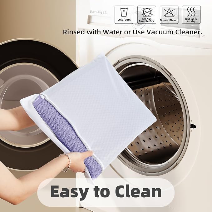 TYUU Bathroom Rugs Non Slip Washable, Super Absorbent Thin Bath Mat Small Quick Dry Low Pile Bathroom Rug, Lavender 16"x24"