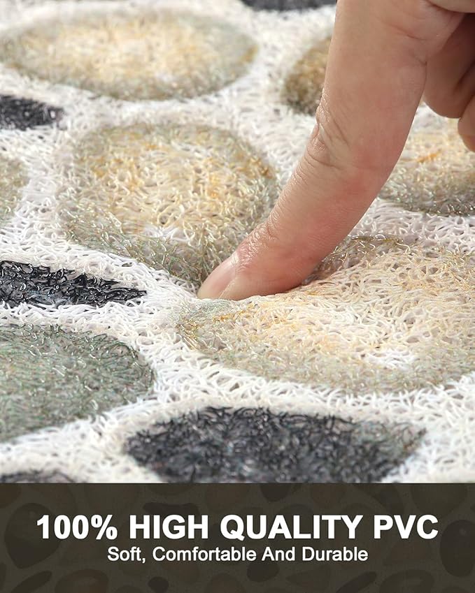 Shower Mat Non Slip - Quick Drying Anti Slip Shower Mats for Inside Shower, Soft PVC Loofah Foot Scrubber Mat, Extra Large Bath Mat for Shower, Tub, Bathroom, Floor, Kitchen, Home, Pool, Hotel
