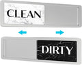 Dishwasher Magnet Clean Dirty Sign, Clean Dirty Magnet for Dishwasher, Modern Kitchen Decor, Magnetic Dish Washer Sign Indicator, Sliding Rustic Dish Washer Signs, Marble Black & White Granite