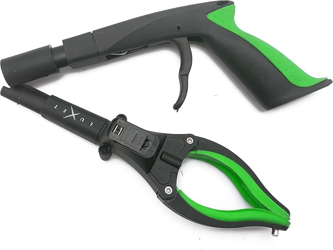 Grabber Tool 19" Aluminum Magnetic Claw with LED Light, Lightweight Foldable Reacher Grabber Pickup Tool, Gripper Grabbers for Elderly Grab it Reaching Tool Trash Picker Grabber, Green, By Luxet