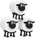 VELENTI Sheep Toilet Roll Holder - Funny Toilet Paper Holders Free Standing Cute Bathroom Decor - Premium 3D Printed Black Sheep Loo Rolls Holder - Hilarious Tissue Paper Roll Storage - Set of 3