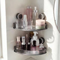 Suction Cup Corner Shower Caddy, Shower Caddy Basket with Powerful Suction for Bathroom, Waterproof & Rustproof Organizer for Bathroom Storage, No-Drilling Removable - 1 Pack