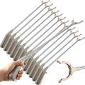 12 Pieces Reacher Grabber Tool Heavy Duty Grabbers Bulk for Elderly Grab Reaching Trash Picker 360 Nonslip Claw Grabber Mobility Aid Reaching Assist Pick up Grab Tool(32.7 Inch)