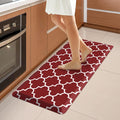 WISELIFE Anti Fatigue Floor Mat - 4/5 Inch Kitchen Mat Non Slip Waterproof Heavy Duty Ergonomic Comfort Mat Durable for Home, Office, Sink, Laundry,(17.3" x 39", Red)