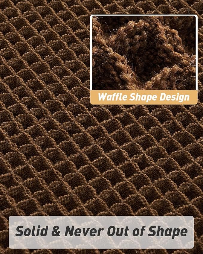 Upgraded Waffle Runner Rug Super Absorbent Non Slip Bath Mats for Bathroom Machine Washable Bathroom Runner Rug with Tassels, Ideal for Hallway Bedroom Laundry Room, 2' x 6' (24" x 72"), Terracotta