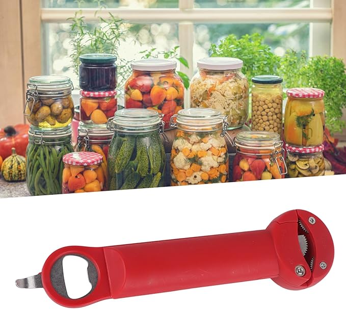 Yinhing Screwer Stainl Stainless Steel Bottle Opener 3 in Multifunctional Retractable Screw Opener Ergonomic Non Slip Design for Easy Opening Beige (Red)