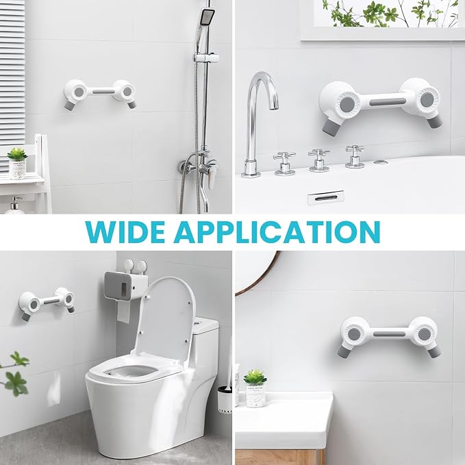 TAILI Grab Bars for Shower,Maximum 350lbs, Super Strong Adhesive Shower Grab Bars for Seniors, Shower Handles for Elderly Suction,Safety Grip Rails for Microcrack Tile,Drill-Free Waterproof