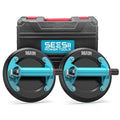SEESII Glass Suction Cups with Metal Handle, 8" Tile Suction Cup Tool, 450 lbs (200kg) Load Capacity Heavy Duty Vacuum Lifter for Lifting Tile/Granite/Windows/Mirror (2 Pack)