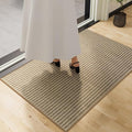 Indoor Doormat, 24" x 40", Camel and Beige, Non-Slip Washable Doormats, Low Profile Front Doormat, Front Door Mat Outdoor Entrance, Entryway, Kitchen mats for Floor