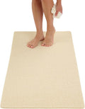 Anti Slip Shower Mat - Non Slip Shower Mats for Inside Shower - Large 47x24 Loofah Shower Floor Mat Non Slip - Bath Mat for Shower - Secure Mat Without Suction Cups (47x24 Light Beige)