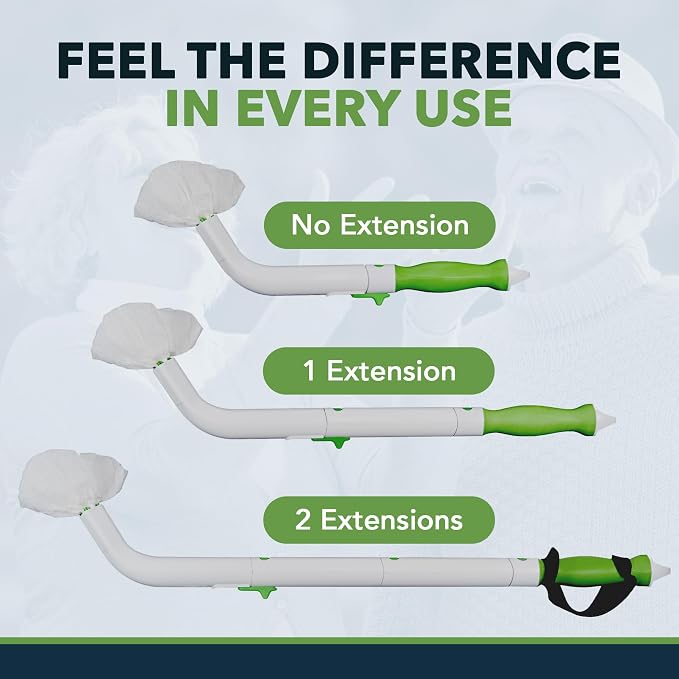 FreedomWand Toilet Tool Extension - 4" Toilet Assist Devices for Wiping Extension Piece - Lightweight and Easy to Use Bathroom Essentials, Adjustable Attachment for Personal Hygiene and Movement