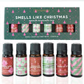 Folkulture Christmas Essential Oils for Diffuser for Home|Set of 6-2 Fl Oz | Fragrance Oils - Christmas Scents|Vanilla, Cinnamon, Pine & Eucalyptus | Gifts for Women