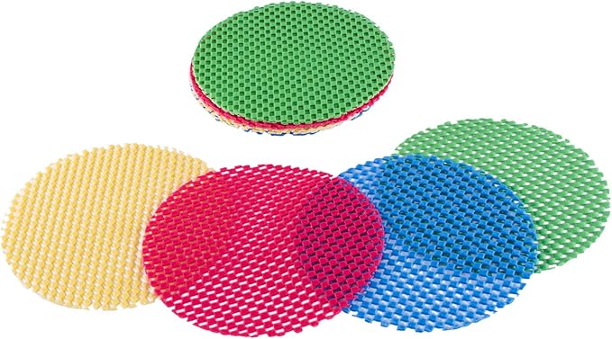 Super Z Outlet 12 Pack Multi-Purpose Manual Jar Gripper Pad Rounds, Bottle Openers, Blue/Green/Red/Yellow