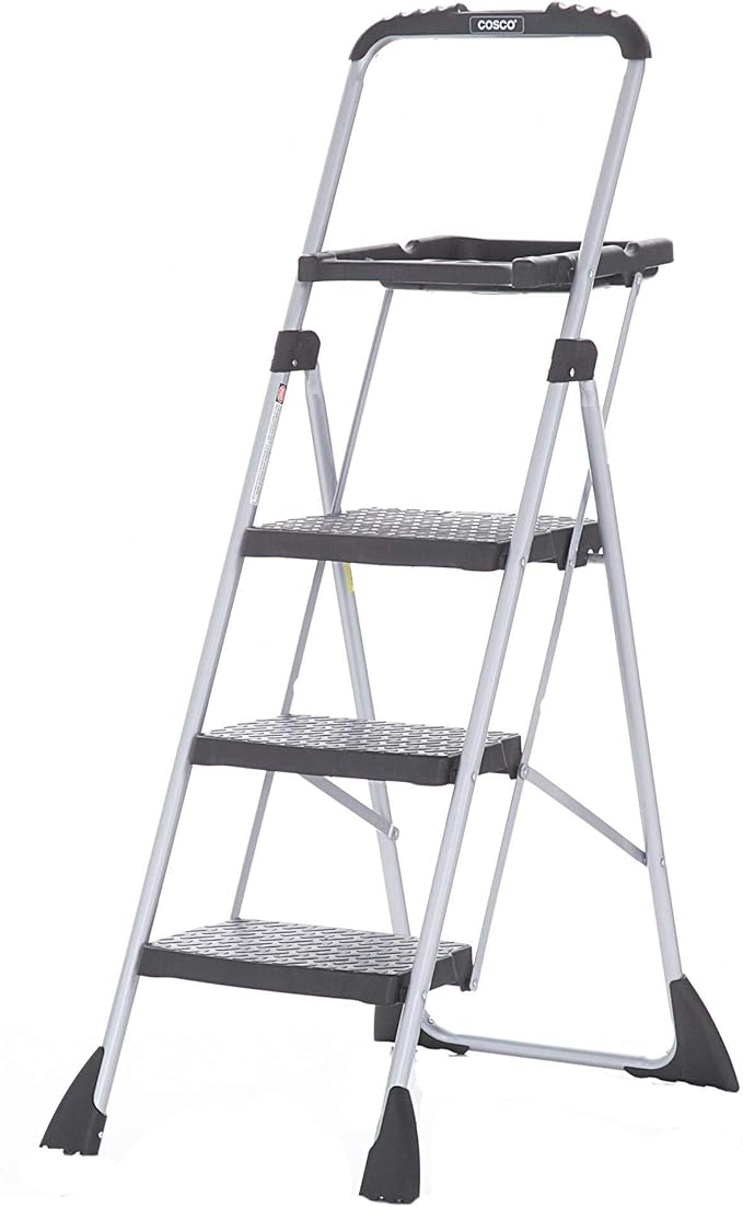 Cosco Max Steel Work Platform, Easy Fold One-Hand Lock, Convenient Project Trays, Stable & Secure, ANSI Rated 225 lbs, 10 Year Warranty