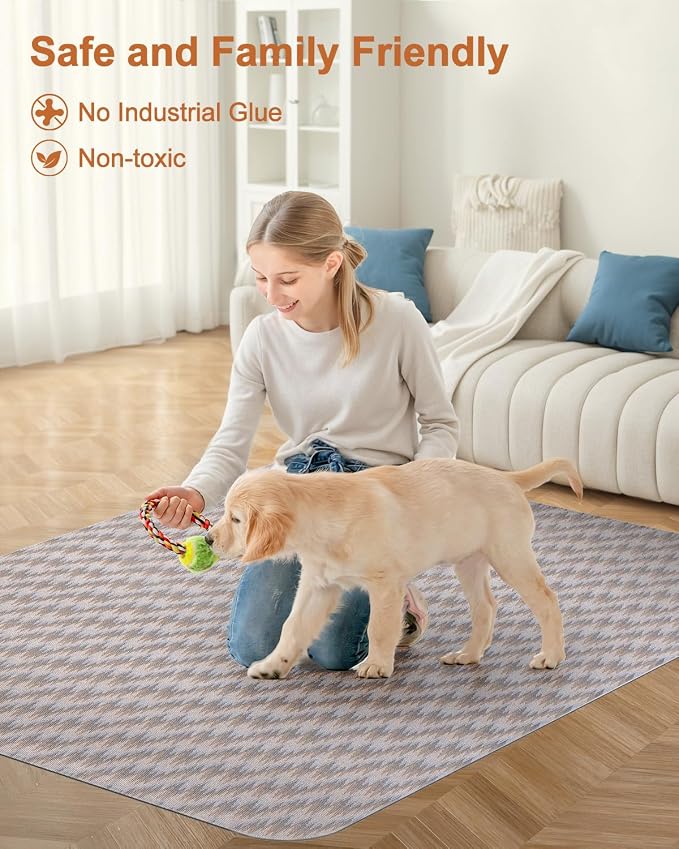 Blvornl Large Office Chair Mat for Hardwood Floor, Rolling Chair Chair Mat for Hard Wood, Large Anti-Slip Hard Floor Protector, Heavy Duty Computer Desk Rug for Office and Home 53"*45"