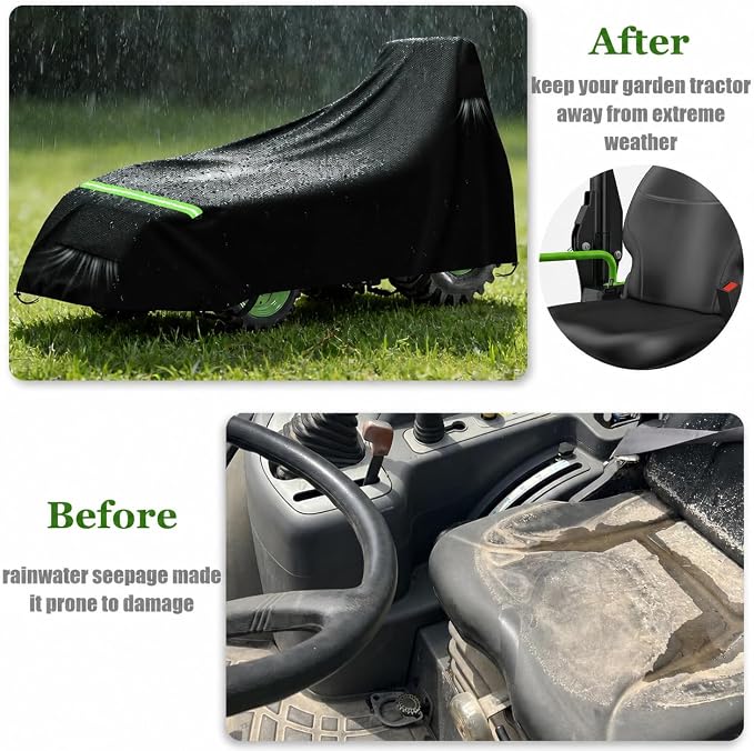 Tractor Cover for Mahindra 2638 HST Cab 2018-Present, Water-Resistant Heavy Duty Compact Utility Tractors Outdoor Storage Cover Designed for Loader Tractors