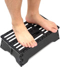 Portable Folding Step Stool 5 Inch, Lightweight Plastic Short Stool Sturdy and Safe, Half Step Height Boost for Seniors and Kids, One Flip Low Step Riser with Handle