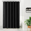 Barossa Design Extra Long Black Shower Curtain Liner with 3 Magnets - 72" x 84" XL, Waterproof PEVA Lightweight Shower Liner for Bathroom, PVC Free, Metal Grommets - Black, 72x84