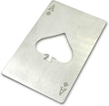 Metal Card Bottle Opener Stainless Steel Silver with Engraved Pattern (Style A, 1PCS)