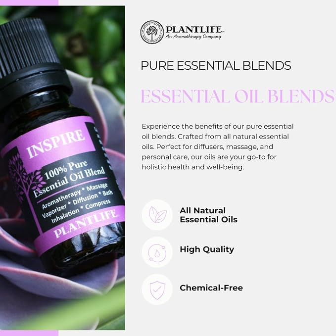 Plantlife Germ Buster Aromatherapy Essential Oil Blend - Straight from The Plant 100% Pure Therapeutic Grade - No Additives or Fillers - Made in California 10 ml