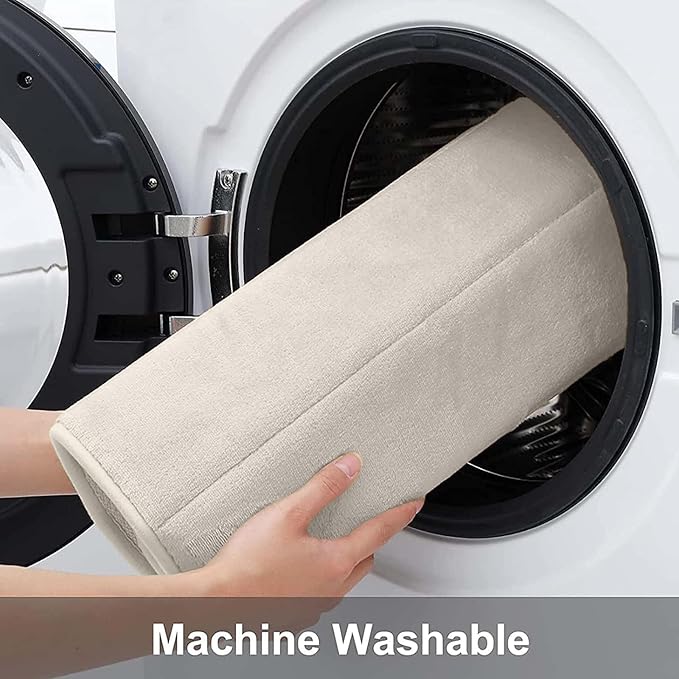 Buganda Memory Foam Bath Mat, 55" x 24", Ultra Soft and Non-Slip Bathroom Rugs, Water Absorbent and Machine Washable Bath Rug Runner for Bathroom, Shower, and Tub, Cream