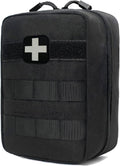 GHFY First Aid Pouch EMT IFAK Medical Pouchs, Tactical MOLLE Utility Empty Pouch (Black)