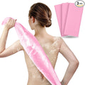 ARCH&M Back Scrubber & Exfoliating Washcloth (3 Pack) - The Ultimate Solution for Back Acne & Rough Skin, 35-Inch Japanese Towel for Full Body Cleansing, Premium Nylon Mesh for Smooth Glowing Skin