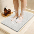 Joyhalo Shower Mat Bathtub Mat Non Slip, Bathmats Non Slip, Quick Drying Foot Scrubber Loofah Mats for Shower, Tub, Bathroom, Home,17x30inch, White