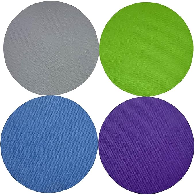 4 Pack Rubber Jar Opener Grippers, 4.9 Inch Round Bottle Opener, Jar Opener for Seniors with Arthritis (Blue,Grey,Green,Purple)