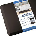 KitchenClouds Kitchen Mat Cushioned Anti Fatigue Kitchen Rug 17.3"x39" Water Resistant Non Slip Kitchen Rugs and Mats Standing Desk Mat Comfort Floor Mats for Kitchen House Sink Office (Chocolate)