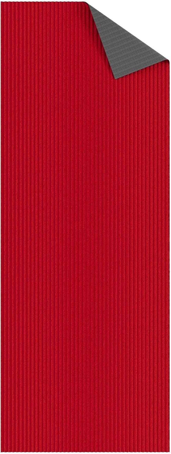 Ottomanson 2' x 24' Hallway Runner with Scraper Pile - Extra Durable Non-Slip Rug Mat for Indoor & Outdoor Use - Ideal for Kitchen, Entryway, Patio & Garage - High-Traffic Carpet, Red