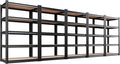 5-Pack Heavy Duty Garage Shelving for Whole Home, Warehouse & Workshop Organization, 71" H x 35" W x 15.7" D Adjustable 5-Tier Metal Storage Rack for Tools, Storage Bins & Bulk Items