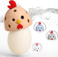 Egg Washer for Fresh Eggs, Egg Scrubber for Fresh Eggs, Reusable Silicone Chicken Shaped Scrubs, Chicken Egg Cleaner, Eggshell Cleaner for Poultry Farm, Housewife Kitchen Helper Tool (Brown Chick Cap)