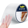 Anti Slip Tape Clear Waterproof Outdoor/Indoor, 4" x 42Ft Non Slip Traction Grip Tape for Bathtubs, Boats, Stairs, Pools, Transparent, Soft, Comfortable for Bare Feet (4" X 42')