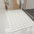 Casa and Beyond Shower Mat Non Slip Bath Mat Secure Shower Mat Easy to Clean Drains Fast Easy Dry Cut Soft Machine Washable Bathtub mat for Inside Shower (White,35.4 * 23.6 in)