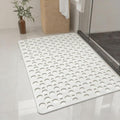 Casa and Beyond Shower Mat Non Slip Bath Mat Secure Shower Mat Easy to Clean Drains Fast Easy Dry Cut Soft Machine Washable Bathtub mat for Inside Shower (White,34.6 * 15.7 in)