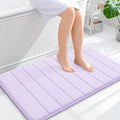 OLANLY Memory Foam Bath Mat 36x24, Super Soft Absorbent Bathroom Rugs, Quick Dry, Machine Washable Shower Floor Rugs, Bathmat Carpet, Bathroom Home Decor Accessories, Lavender