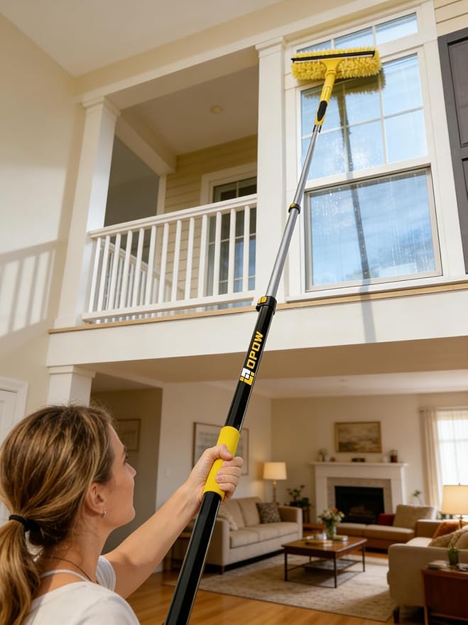 3.5-8ft Professional Extension Pole - Ideal for High Ceilings & Standard Home Projects - Heavy-Duty Aluminum Construction with Non-Slip Grip