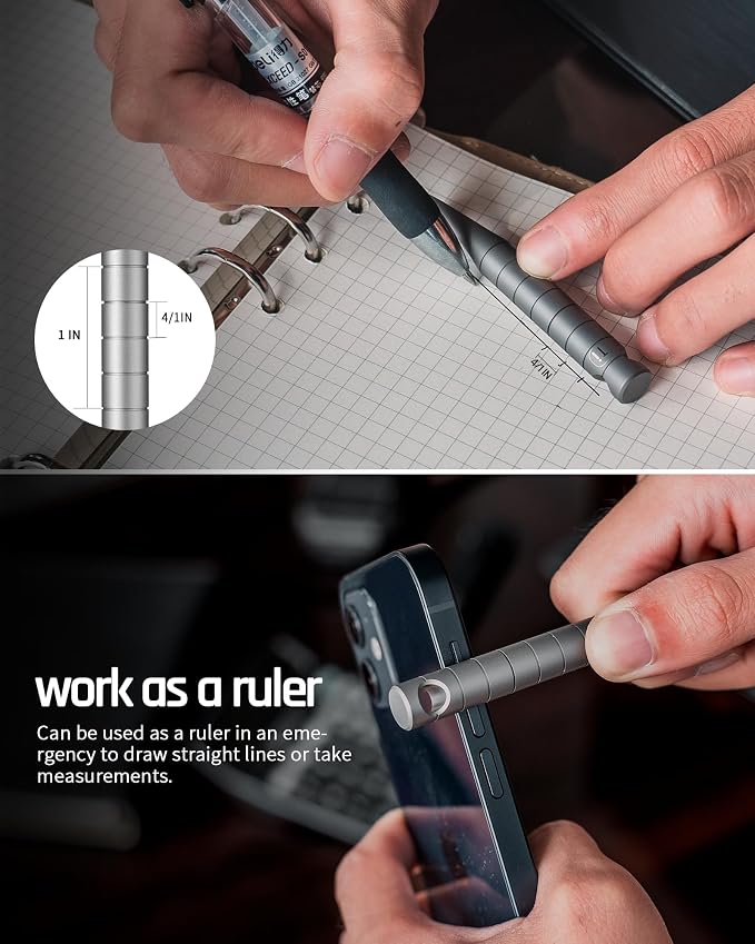 TISUR Keychain Pry Bar, Titanium Mini EDC Prybar Multitool with Bottle Opener, Pocket Small Keychain Tools for Every Day Carry(Gray-Mini)
